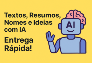 Eu vou fazer textos, resumos, nomes e ideias para seu negóci...
