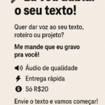 Eu vou ler o seu roteiro com a minha voz