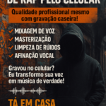 Eu vou editar seu Rap gravado pelo celular