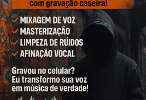 Eu vou editar seu Rap gravado pelo celular