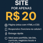 Eu vou fazer a Criação de Site Simples e Profissional