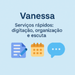 Eu vou Digitar o seu texto ou documento com rapidez