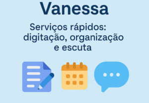 Eu vou Digitar o seu texto ou documento com rapidez