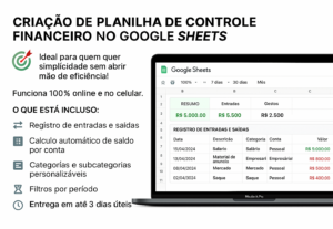 Eu vou montar sua planilha