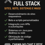 Eu vou criar sluções digitais Web, Automações e Sistemas