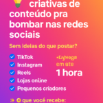 Eu vou Te dou 5 ideias criativas de conteudo para bombar.