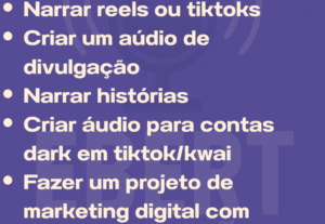 Eu vou transformar seus textos em aúdios de alta qualidade