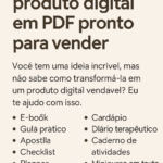 Eu vou criar um pdf personalizado pro seu infoproduto