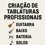Eu vou fazer sua tablatura tab bateria / guitarra / baixo so...