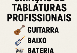 Eu vou fazer sua tablatura tab bateria / guitarra / baixo so...