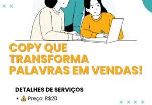 Eu vou  fazer Textos e copy criativos. Copyright
