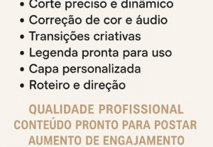 Eu vou fazer  Edição Profissional de Reels com Roteiro e Dir...