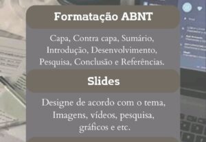 Eu vou formatar o seu trabalho acadêmico.