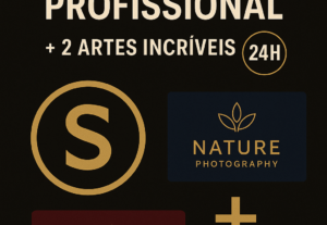 Eu vou criar sua logo profissional e 2 artes incríveis em 24...