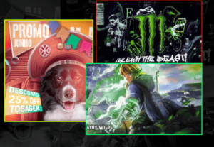 Eu vou fazer flyers, banners, thumbnails profissionais