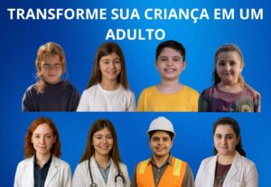 Eu vou fazer uma foto de criança virar uma adulta profission...