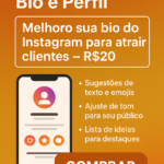 Eu vou otimizar sua bio do Instagram para atrair clientes