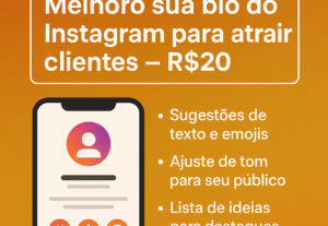 Eu vou otimizar sua bio do Instagram para atrair clientes