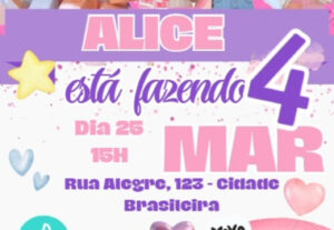 Eu vou criar convites personalizados para seu evento