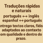 Eu vou Otimizar seu tempo com traduções.