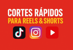 Eu vou fazer cortes rápidos e dinâmicos para Shorts, Reels