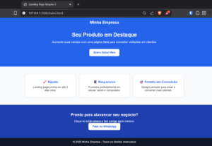 Eu vou criar sua landing page moderna e responsiva