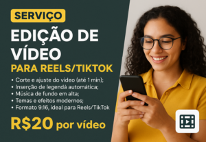 Eu vou editar seus vídeos curtos para reels e tiktok