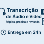 Eu vou transcrever seu áudio ou vídeo em texto