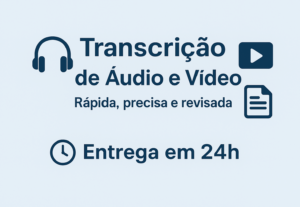 Eu vou transcrever seu áudio ou vídeo em texto