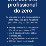 Eu vou criar seu site profissional rápido e moderno
