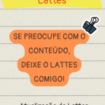 Eu vou atualizar o seu currículo Lattes
