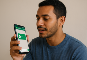 Eu vou gravar um áudio para Whatsapp