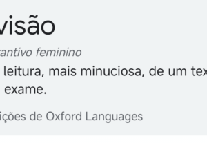 Eu vou revisar o seu texto