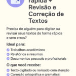 Eu vou fazer Digitação rápida + Revisão e Correção de Textos