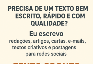 Eu vou fazer Redação rápida e de qualidade