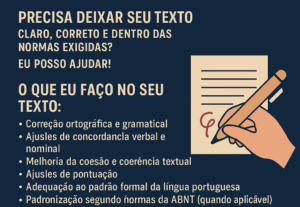 Eu vou revisar e corrigir seus textos profissionalmente