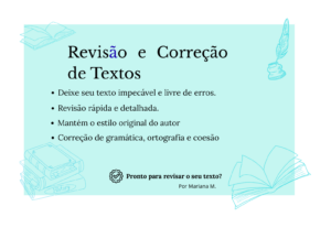 Eu vou revisar e corrigir seu texto profissionalmente