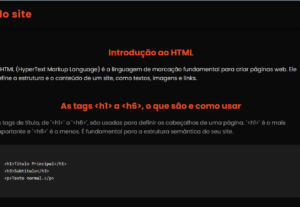 Eu vou criar um site simples e funcional em HTML, CSS e Js