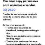 Eu vou criar copy persuasiva para anúncios e vendas