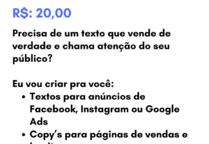 Eu vou criar copy persuasiva para anúncios e vendas