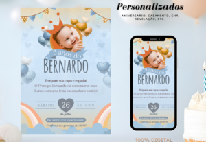 Eu vou criar um convite digital moderno e personalizado.