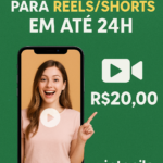 Eu vou fazer Edição de Vídeos Curtos Reels Shorts e TikTok