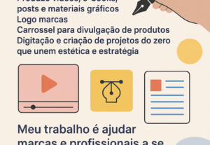 Eu vou criar  Designer gráfico e criadora de mídias digitais...