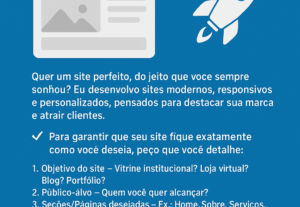 Eu vou Criar seu Site Profissional Sob Medida