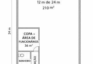 Eu vou fazer uma planta baixa pra você.
