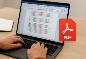 Eu vou editar PDF, digitar textos e corrigir documentos.