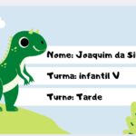 Eu vou fazer etiquetas escolar personalizadas.