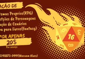 Eu vou criar artes de rpg para seus projetos.