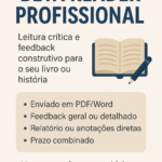 Eu vou revisar seu livro como beta reader , e da um feedback