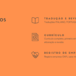 Eu vou traduzir e revisar textos e currículos profissionais